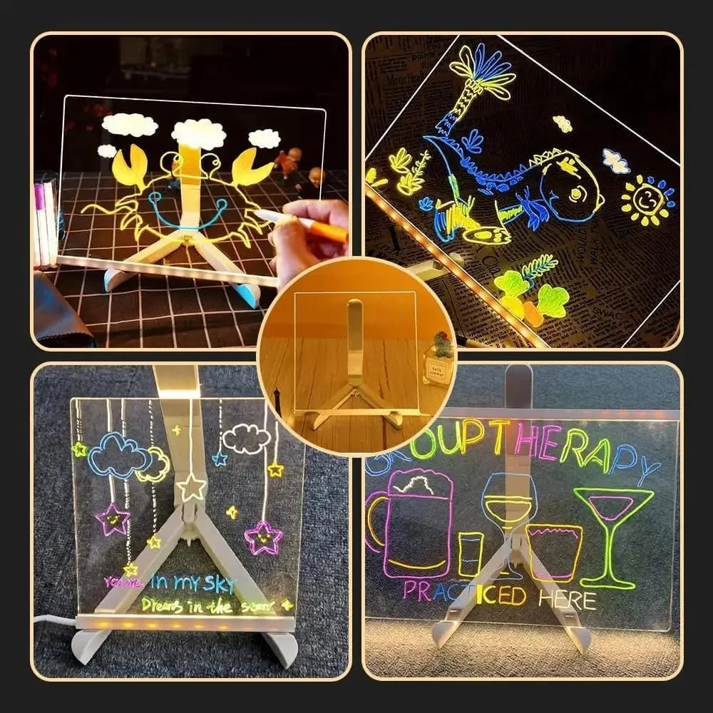 🧒✨  Glowing Acrylic Writing Board for Kids
