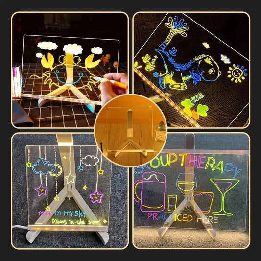 🧒✨  Glowing Acrylic Writing Board for Kids