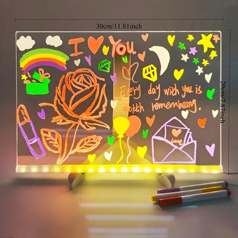 🧒✨  Glowing Acrylic Writing Board for Kids